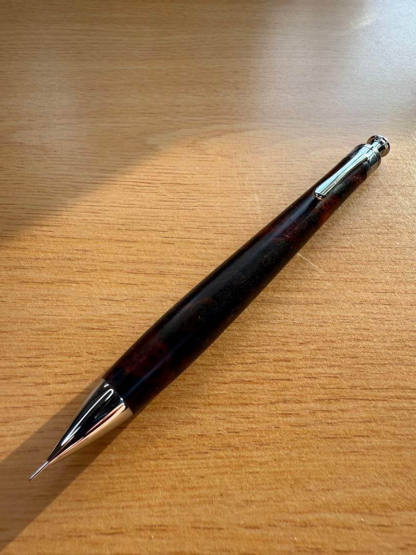 工房楔 ペンシル楔 紫檀の瘤杢 木軸シャープペン