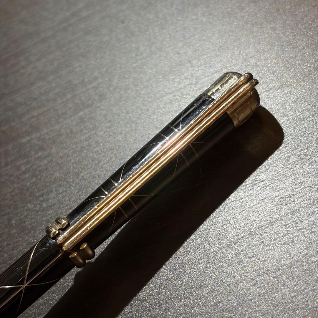 DIOR ディオール 黒色 スライド式 ボールペン 金色ライン