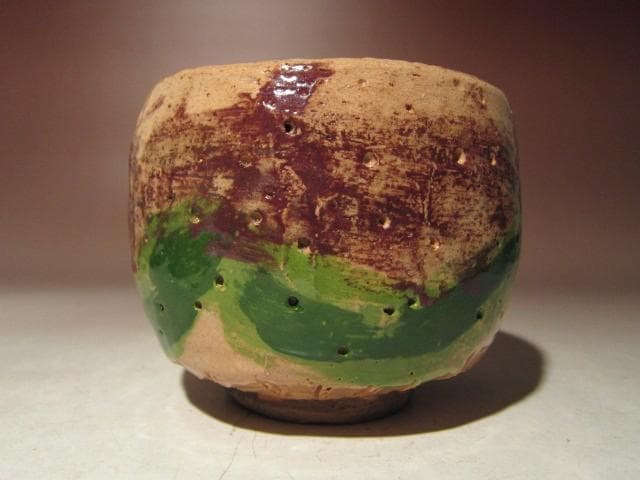 ☆出口王仁三郎　茶碗　耀碗【山王】☆独特な味わい深い景色☆a667