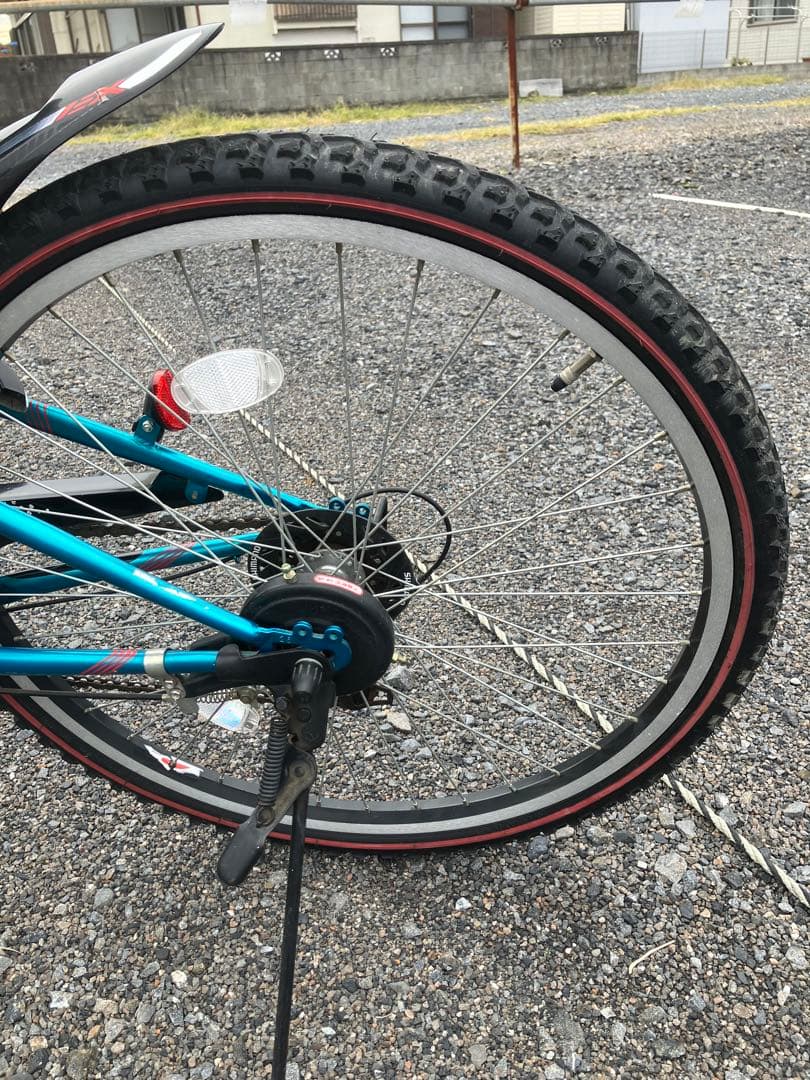 ブリヂストン 26インチ　キッズサイクル 青 前カゴ付き