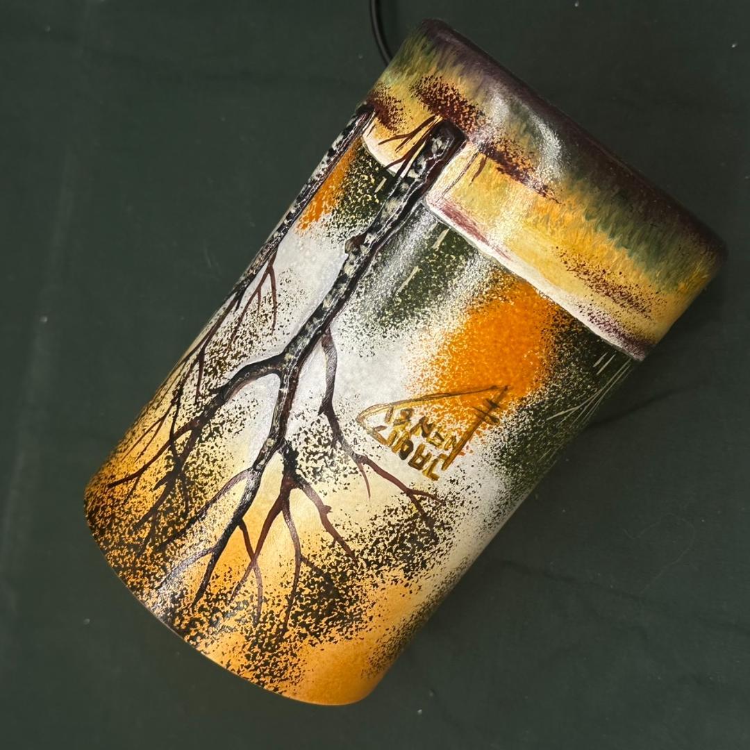 ドームナンシー 筒型　卓上証明　高さ15.5cm 被せガラス　アンテルカレール