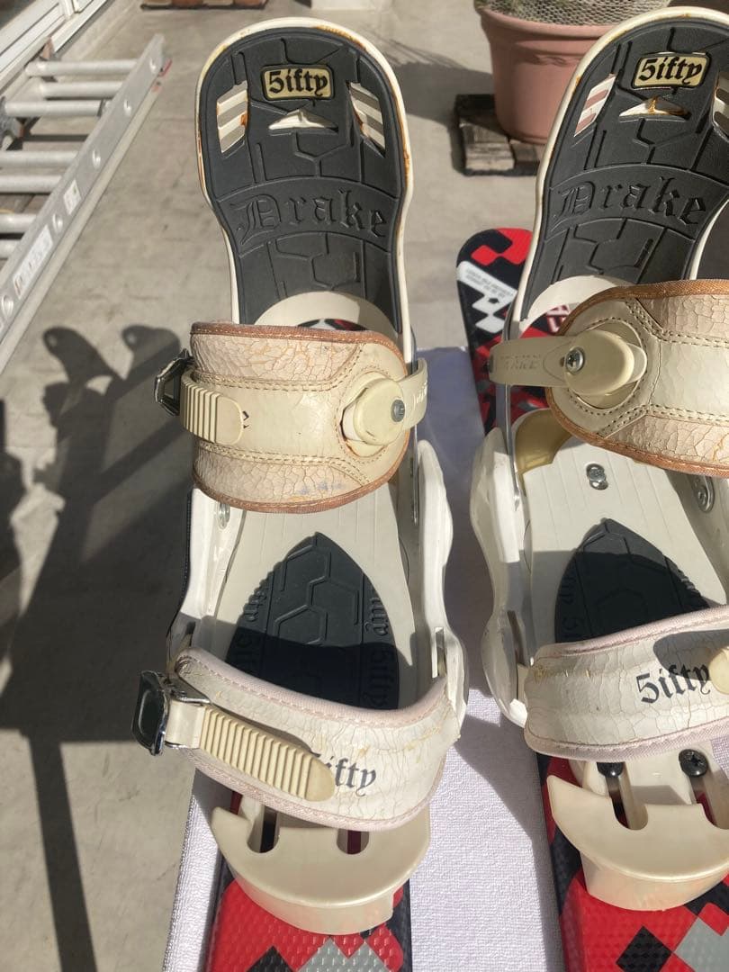 ショートスキー(ファン)スノーボード　ブーツ用SALOMON×DRAKE赤黒黄