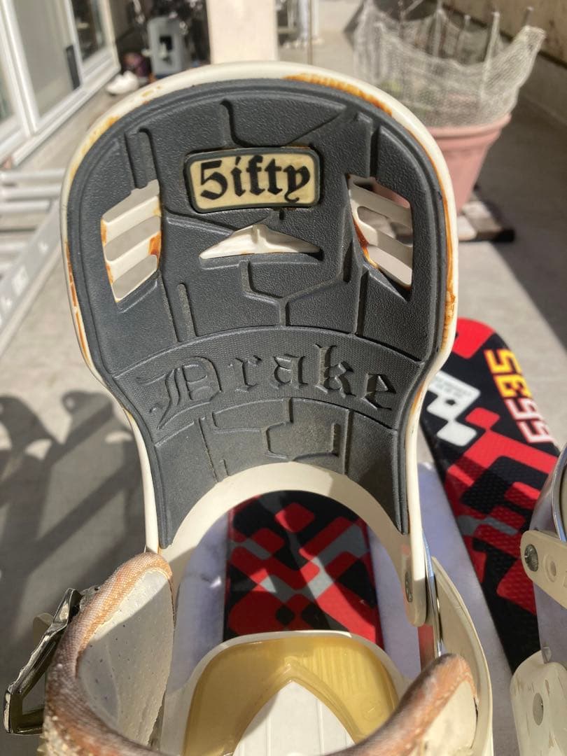 ショートスキー(ファン)スノーボード　ブーツ用SALOMON×DRAKE赤黒黄