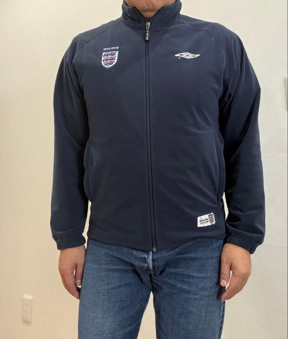 UMBRO アンブロ イングランド代表 トラックジャケット 紺 刺繍ロゴ 00s