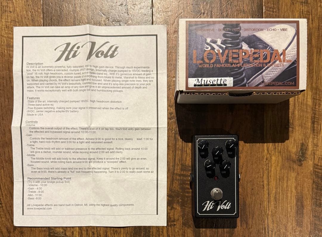 Musette LOVEPEDAL Hi Volt ハイゲインオーバードライブ