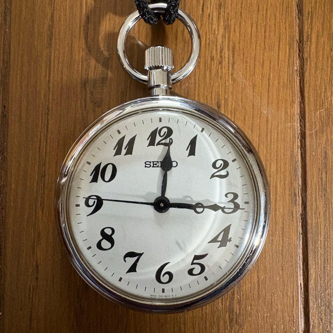 セイコー 懐中時計 鉄道時計 7C21-0A22 電池交換 稼働品