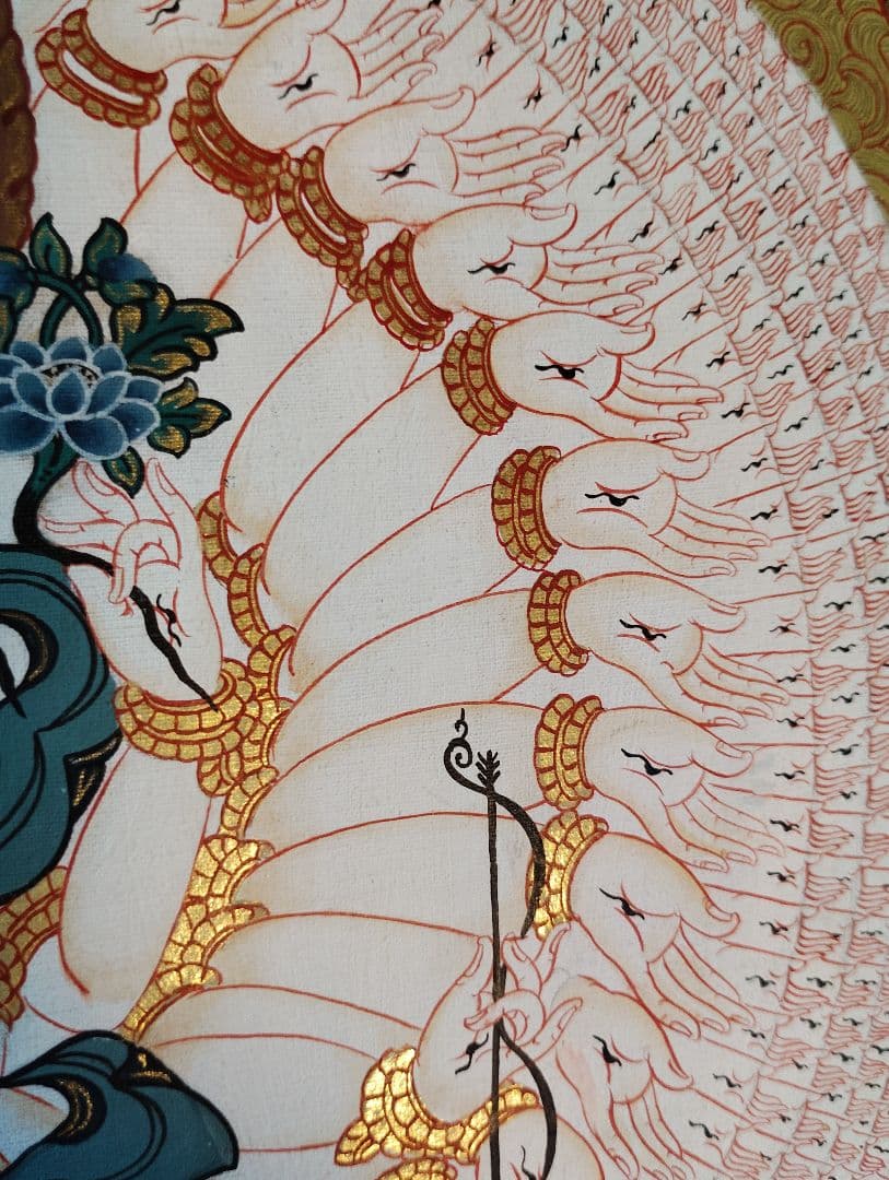 千手観音 絵画 仏画 手描き