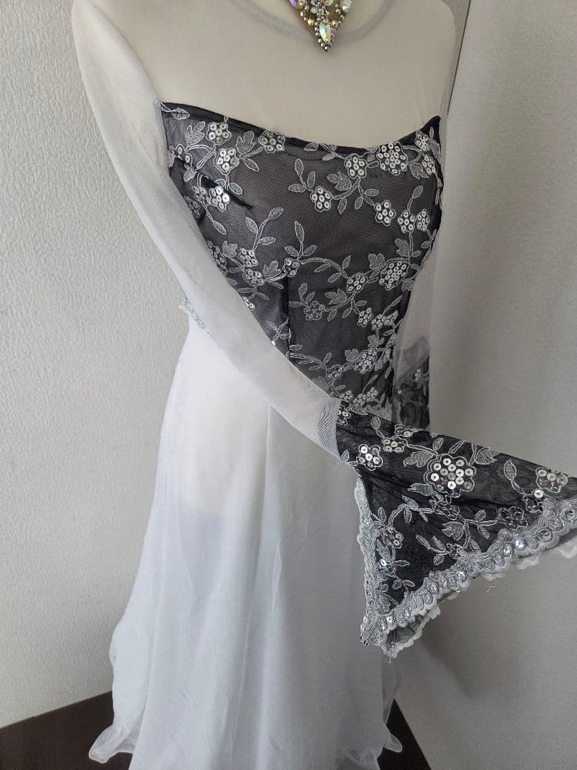 訳あり スタンダードドレス ボールルーム ホワイト 社交ダンス