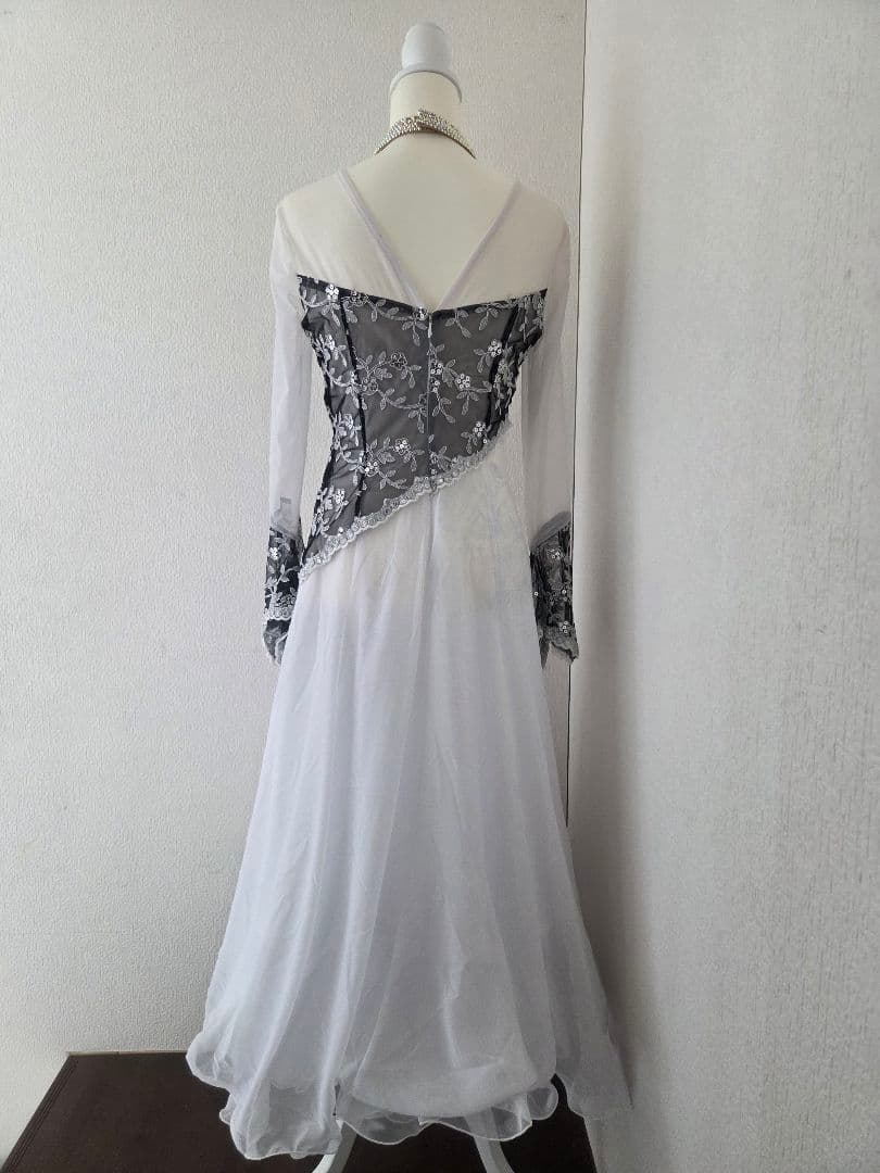 訳あり スタンダードドレス ボールルーム ホワイト 社交ダンス