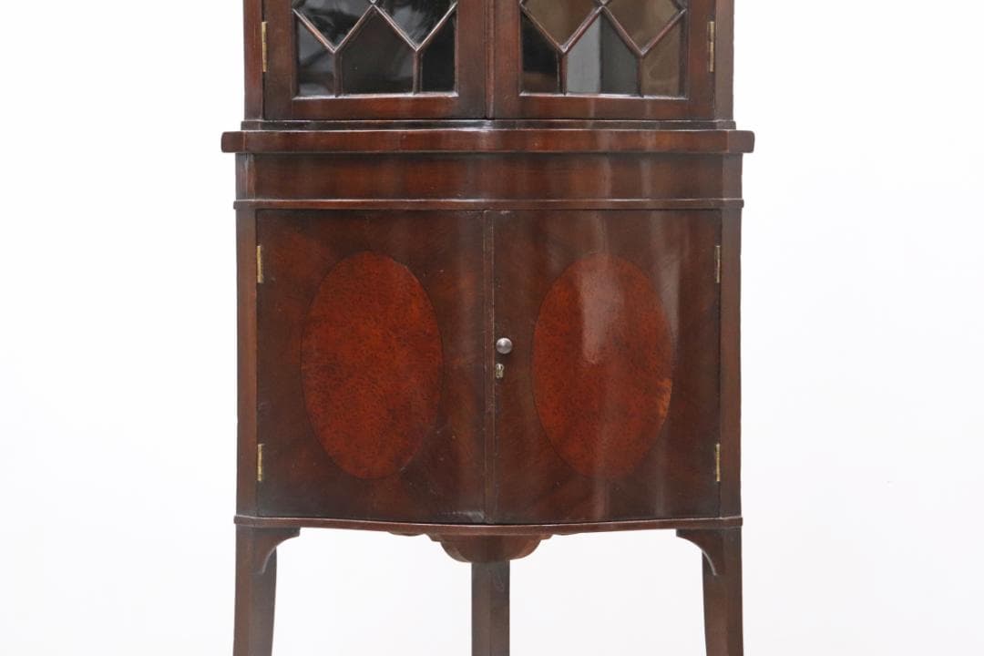 英国 イギリス ヴィンテージ マホガニー クラシカル コーナーキャビネット 収納