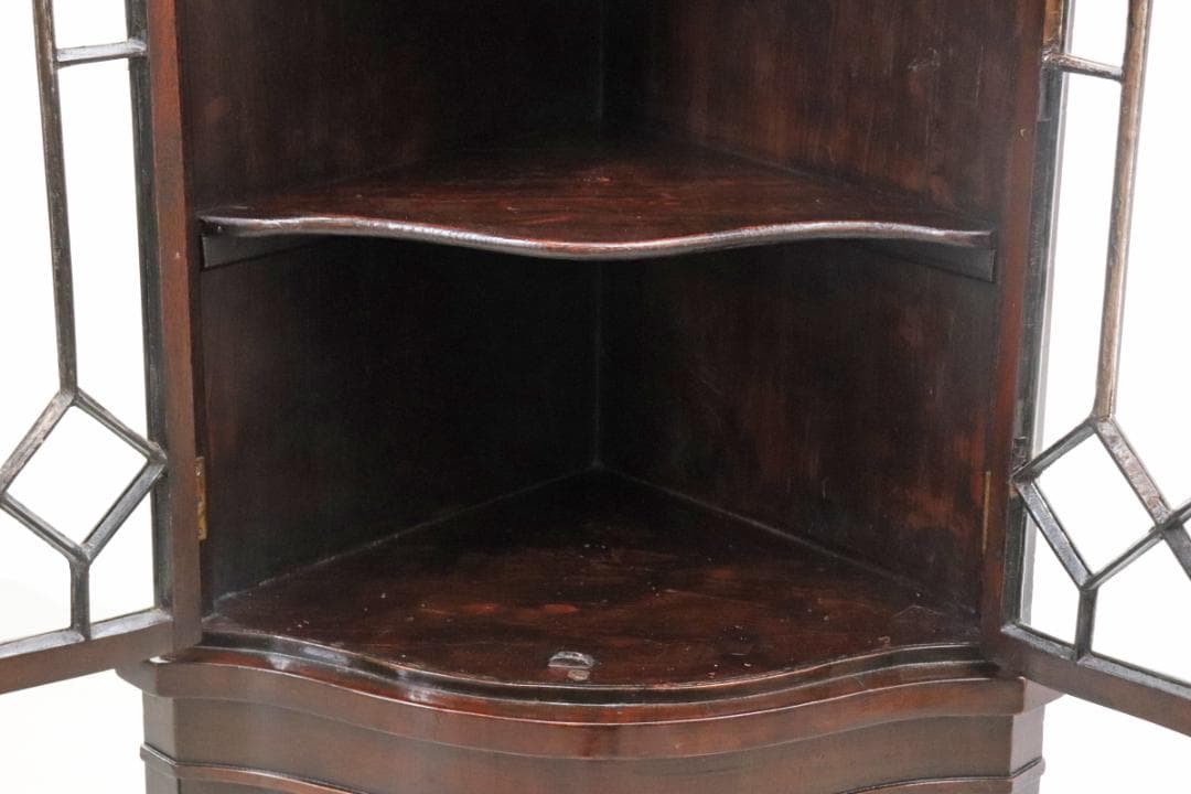 英国 イギリス ヴィンテージ マホガニー クラシカル コーナーキャビネット 収納