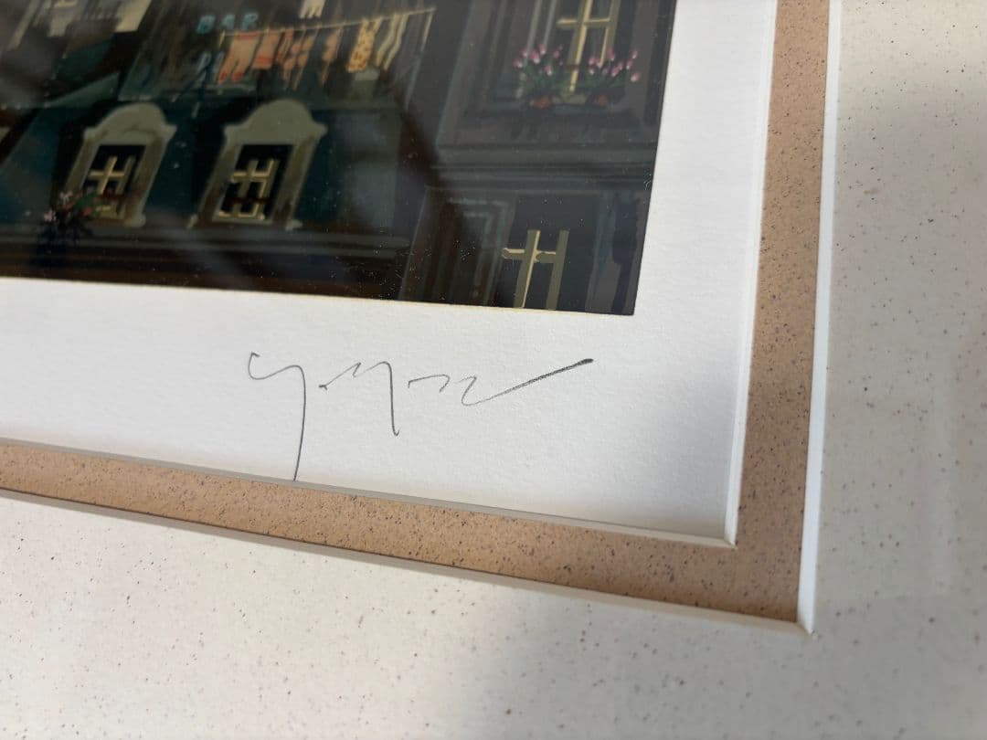 ヒロ・ヤマガタ「雨煙るパリ」サイン　エディションあり　シルクスクリーン