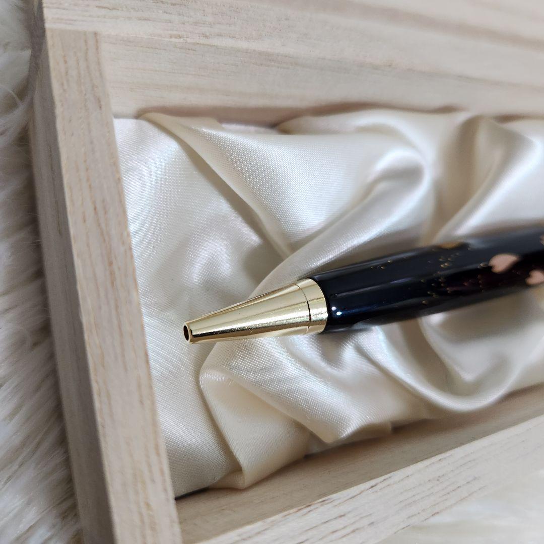 【ほぼ新品】輪島塗 蒔絵 雅風 ボールペン　桜 サミットで使用☆