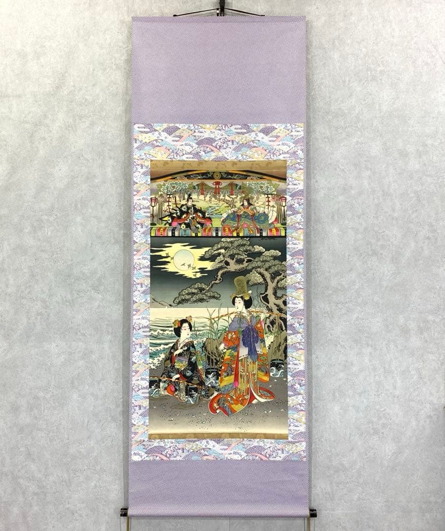 掛軸 古雛 木箱 お雛様 桃の節句 祝い レトロ 時代物