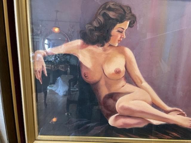 ヌード画 金色フレーム 作品