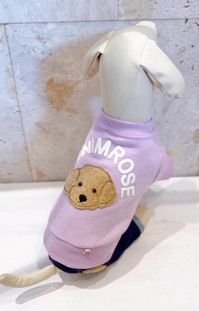 DENIM ROSE ビッグワッペンパステルトレーナー