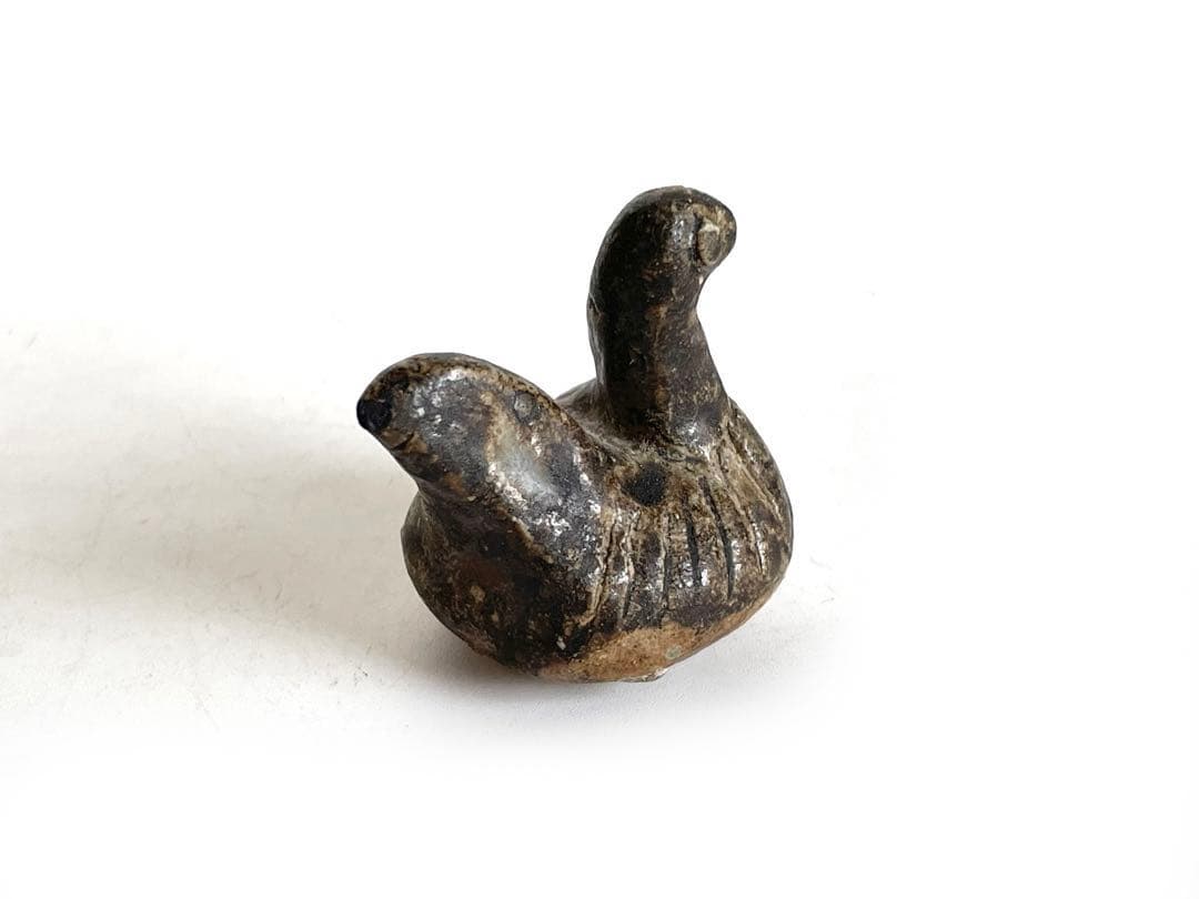 アンティーク　骨董　宋胡録　鳥形玩具　褐釉　おもちゃ　土人形　民藝　スンコロク