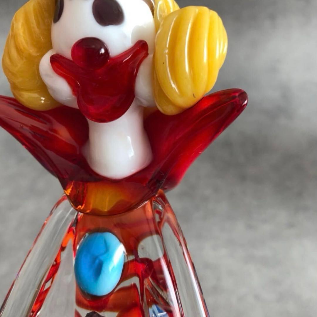 ムラーノガラス ピエロ 人形 ベネチアンガラス　MURANO イタリア製