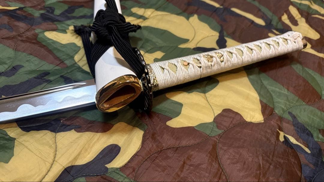 りゅうき様用　 沖田総司拵　菊一文字宗則　白　箱付き