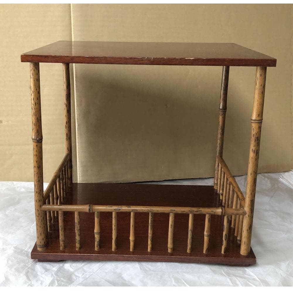 e1932 煎茶棚 紋竹 器局 九如堂一茶 花押 茶棚 茶道具 煎茶道具