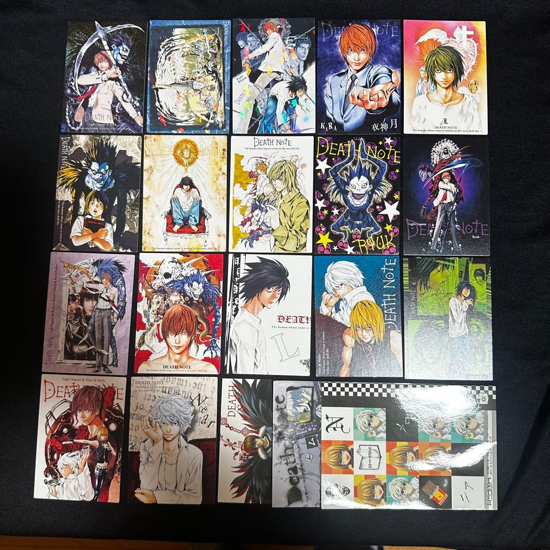 【DEATH NOTE】 トレーディングカード18枚ステッカー3枚まとめ　レア