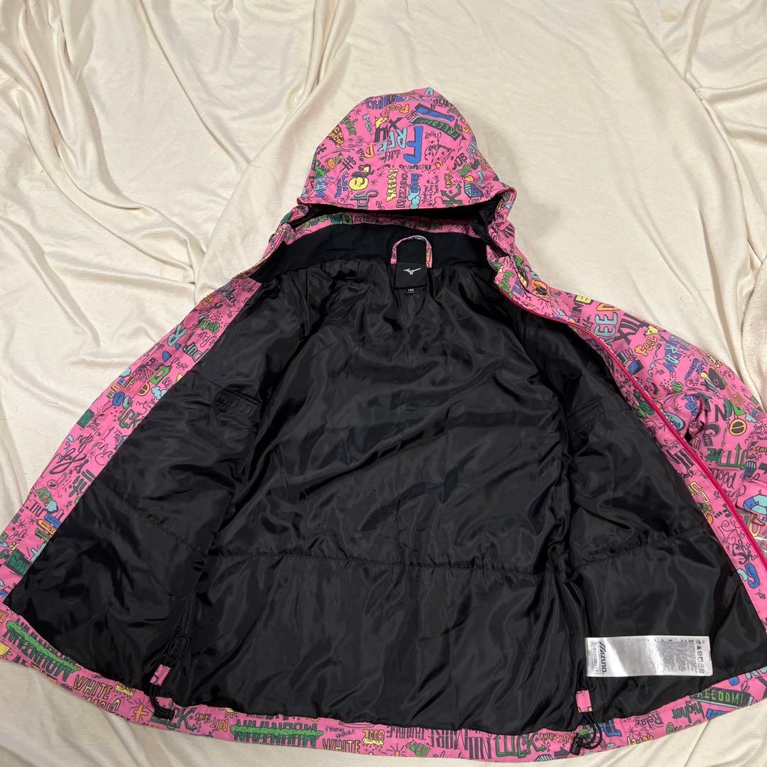 Mizuno 子供用 スキーウェア 上下セット　ピンク