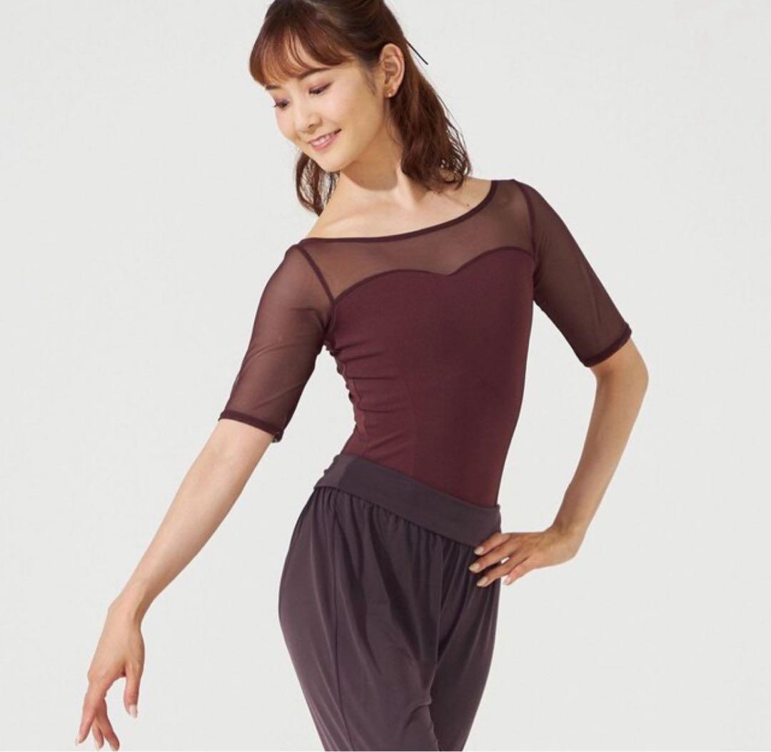 チャコット　五分袖レオタード★ヨーロピアンpink ★美品