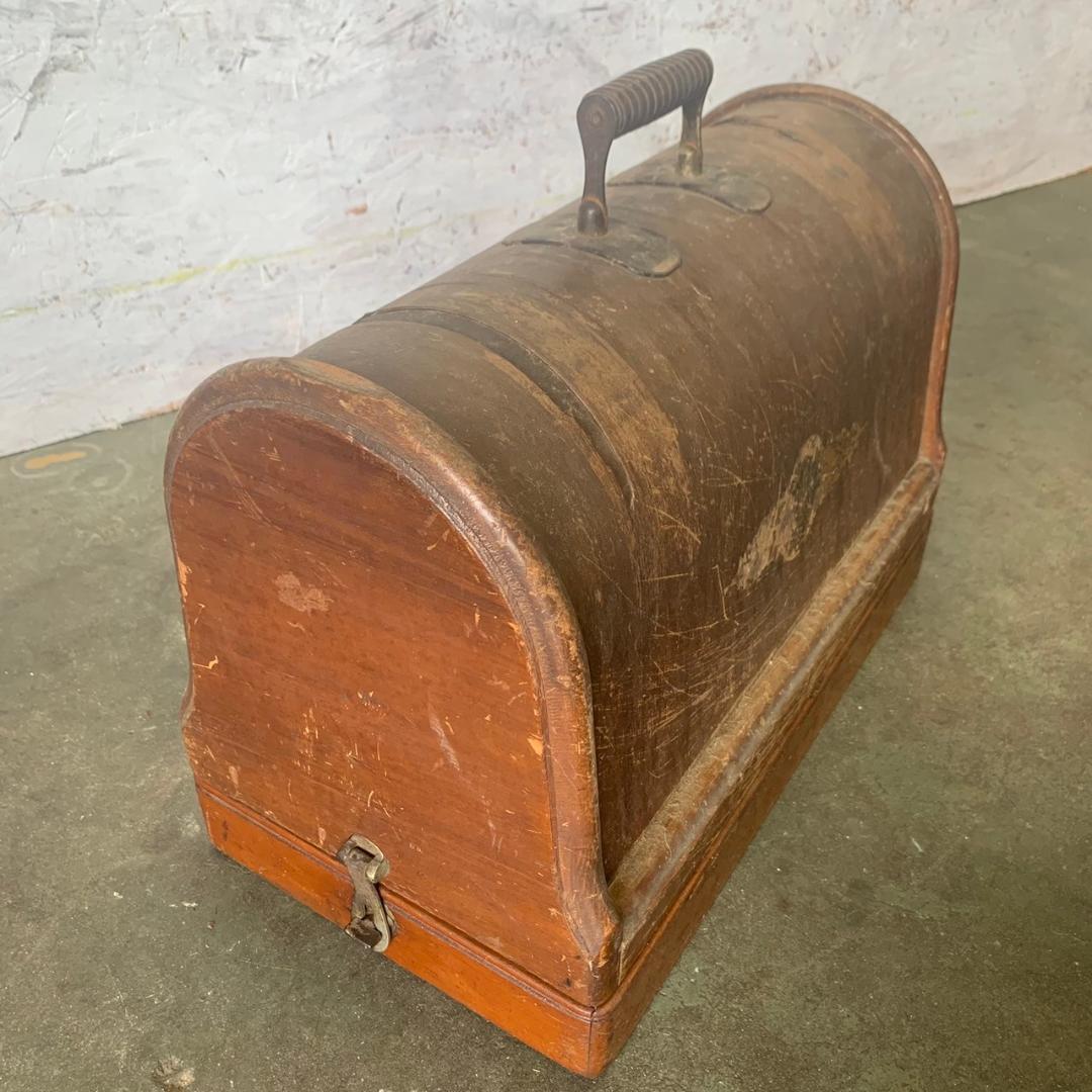 シンガー アンティークミシン 手回しミシン 希少品 ケース付 現状品 N0236