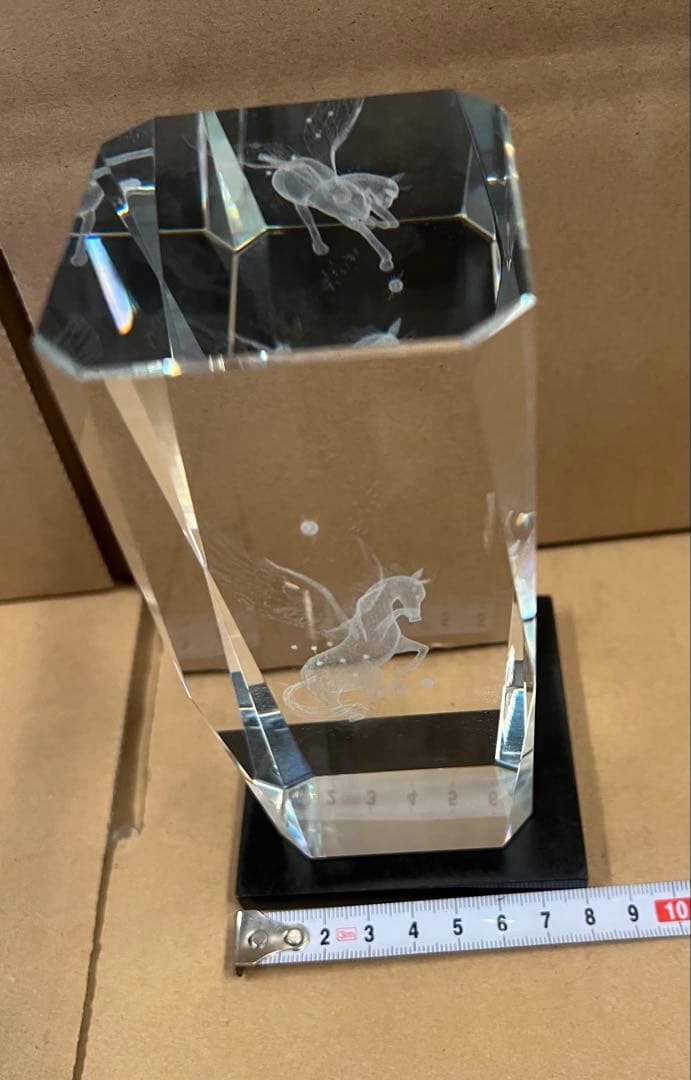 クリスタルユニコーンの置物