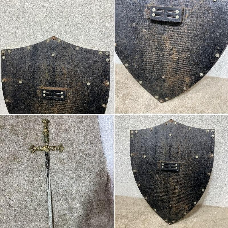 中世　盾　剣　刀　セット　十字軍　スパルタ　　武具　XZ4257