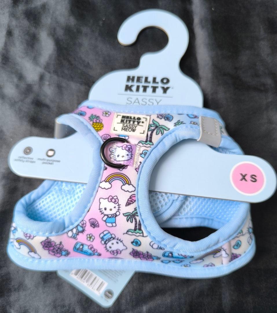 新品 SASSY MEOW サシーミャウ ハローキティ ハーネスXS リーシュ