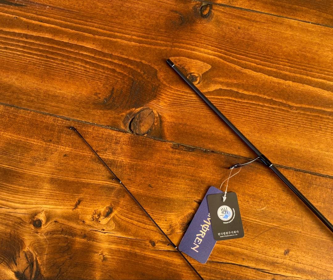 超軽量　カーボンロッド　スピニングロッド　S602L バスロッド　ウッドグリップ