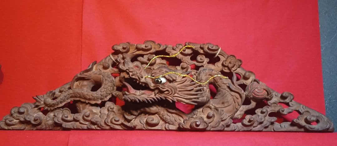 龍　ドラゴン　彫刻　　現状品　木彫　欄間　神社　仏閣　だんじり