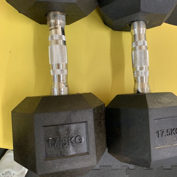 ラバーヘックス  ダンベル 12.5kg 〜20kg  ４セット