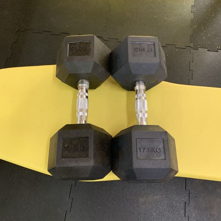 ラバーヘックス  ダンベル 12.5kg 〜20kg  ４セット