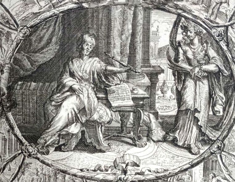 みや　額装品　1729年頃　「聖書　バイブル　零葉」　４作品セット　稀少