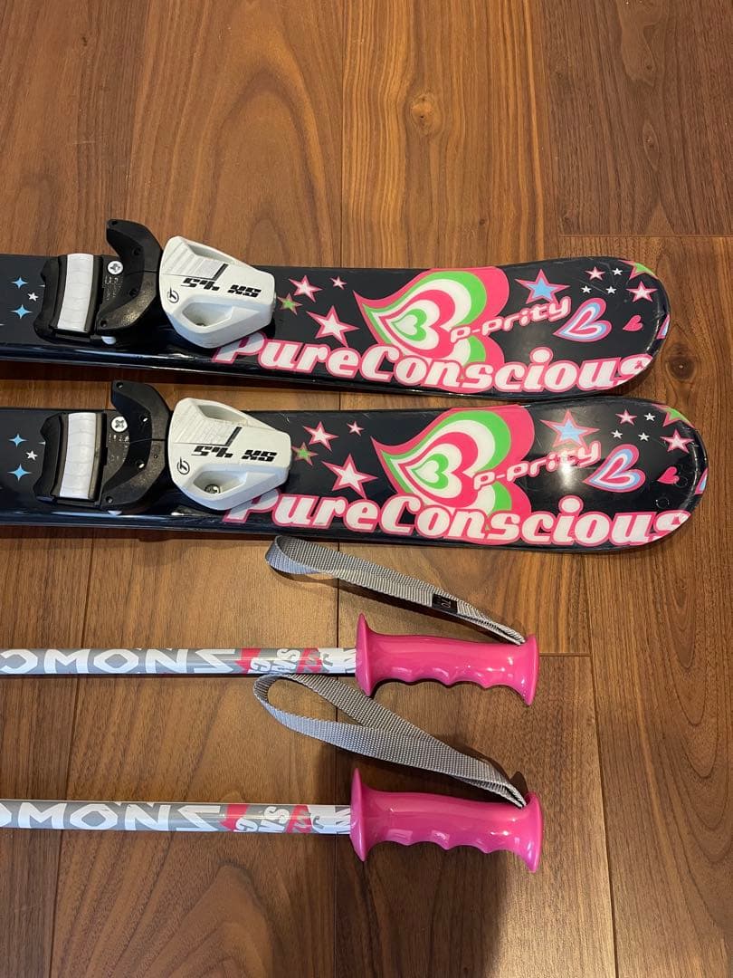 Pure Conscious 子供用スキー板80cm ブーツ16cm ストック