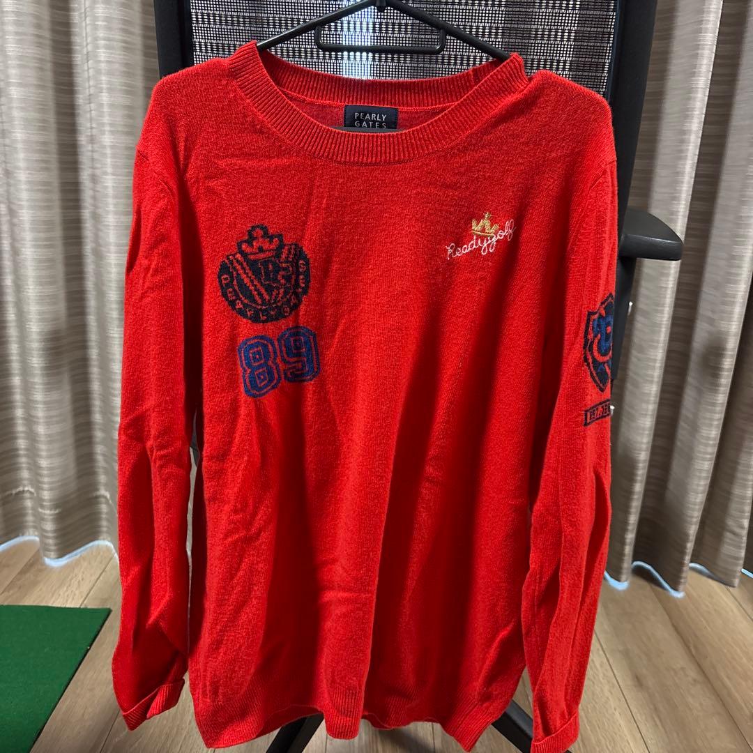 【美品】パーリーゲイツ カシミヤ100% 赤 セーター