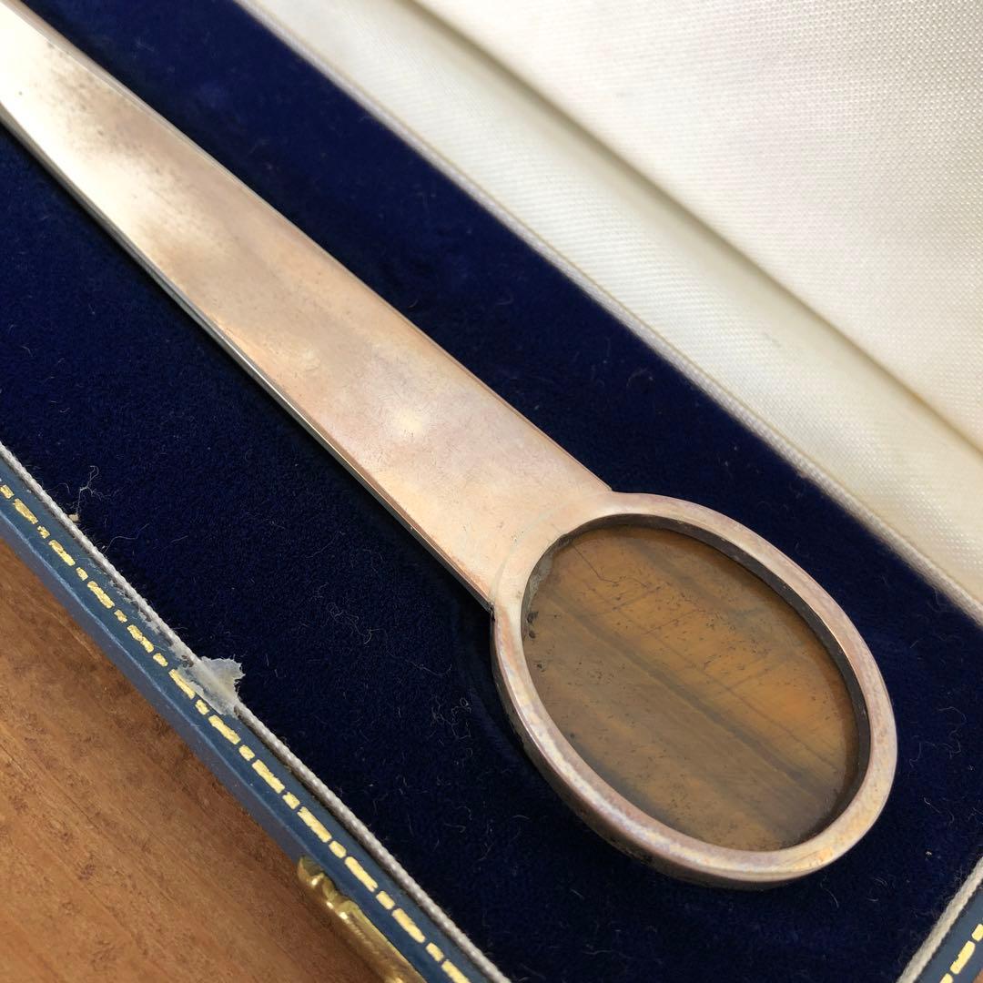 マッピン＆ウェッブ　純銀製ストーン付　ペーパーナイフ　レターオープナー　シルバー