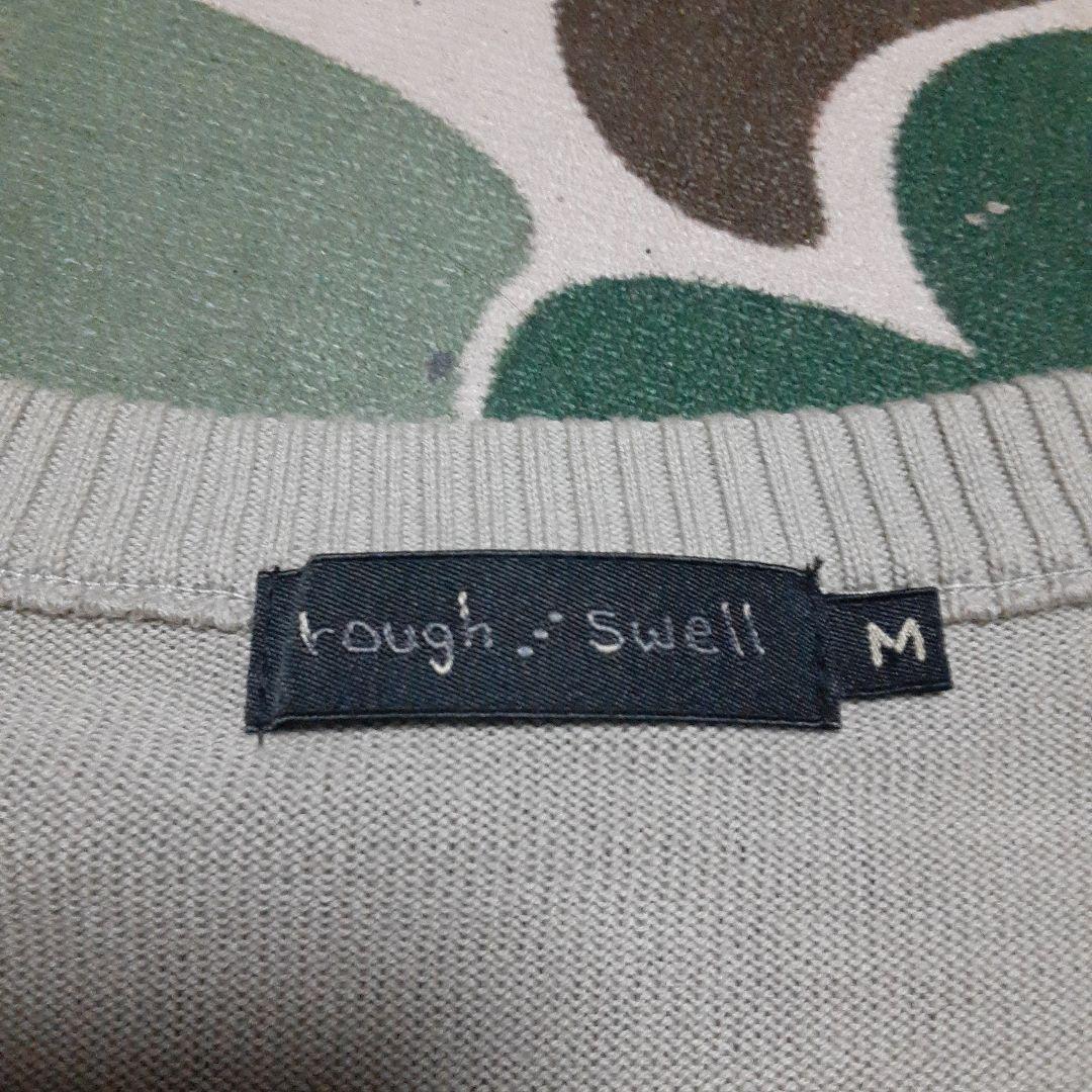 rough and swell ラフアンドスウェル　両面ロゴ　ニットセーター