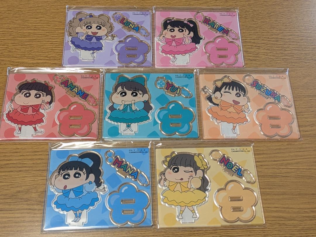 フルーツジッパー　クレヨンしんちゃん　アクリルスタンド　コンプリート