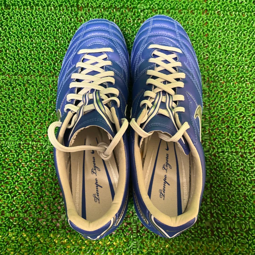 ナイキ サッカースパイクティエンポ リゲラHG-E AF(ブルー×シルバー)