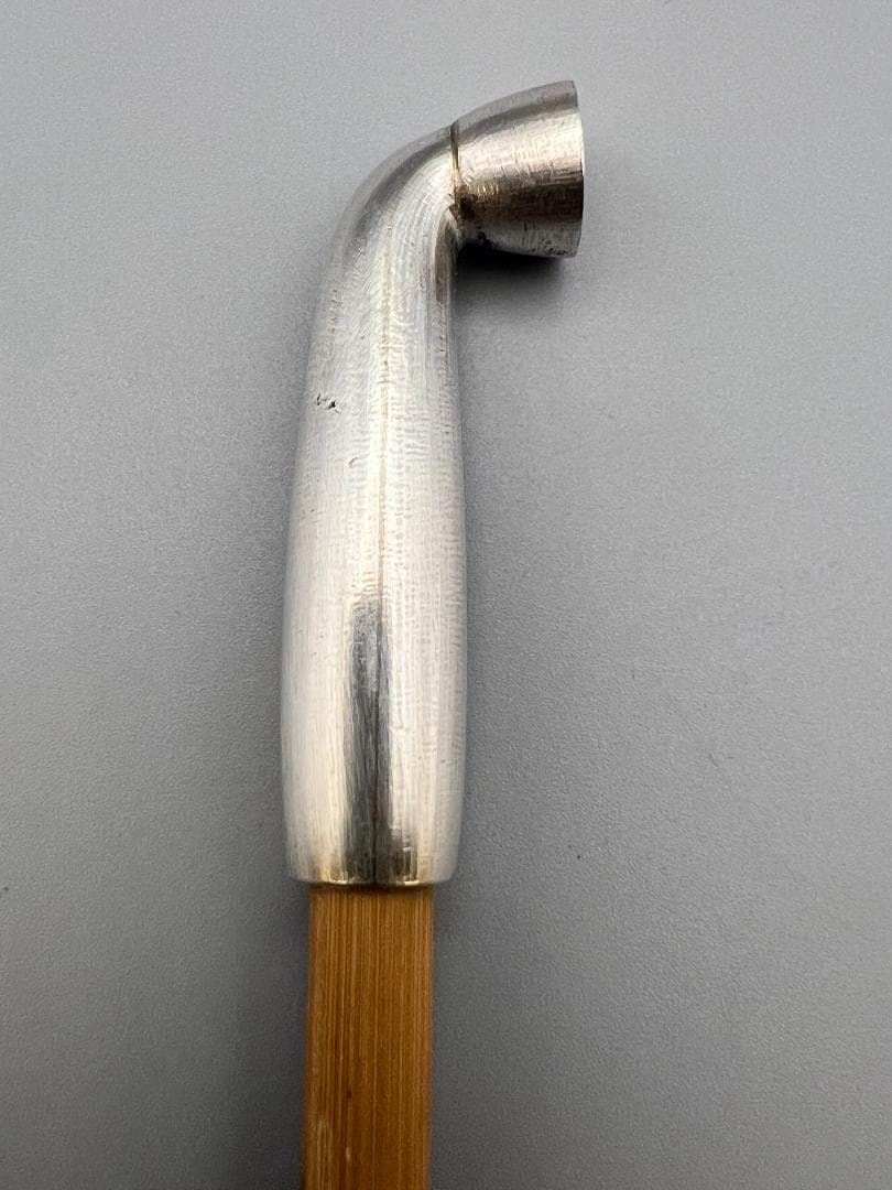 純銀製　純刻印　煙管　キセル　六角形　銀細工　アンティーク　重量約36g