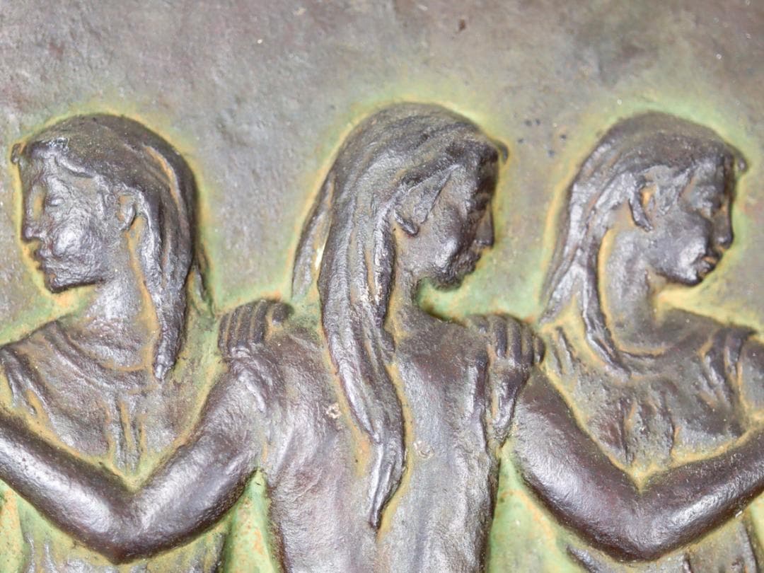 福井三幸 三美神 ブロンズレリーフ 平和 女性像 壁掛け ブロンズ像