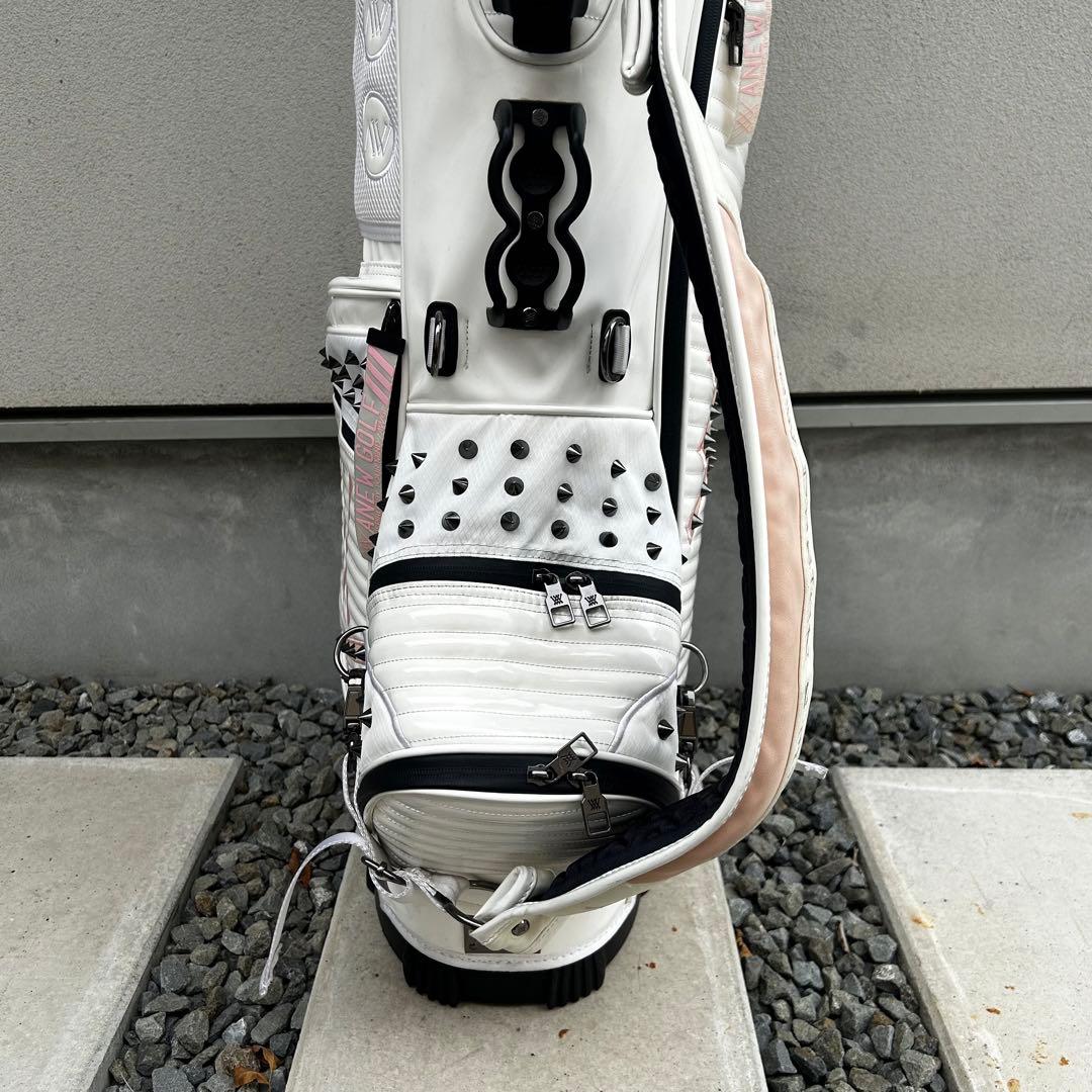 アニューゴルフ スタンド式キャディバッグ ホワイト ピンク ANEW GOLF