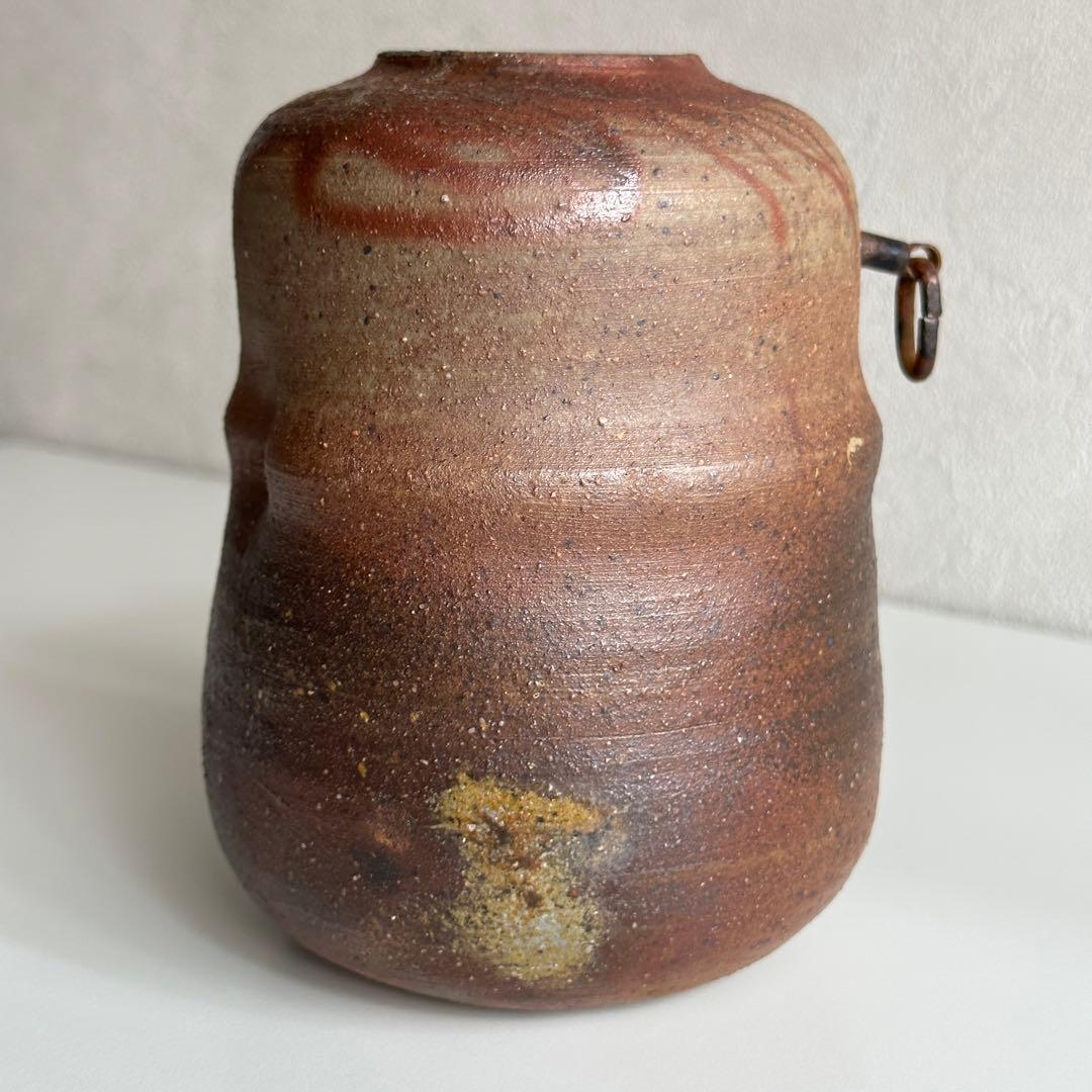 浦上善次 備前 緋襷 掛花入 合わせ箱