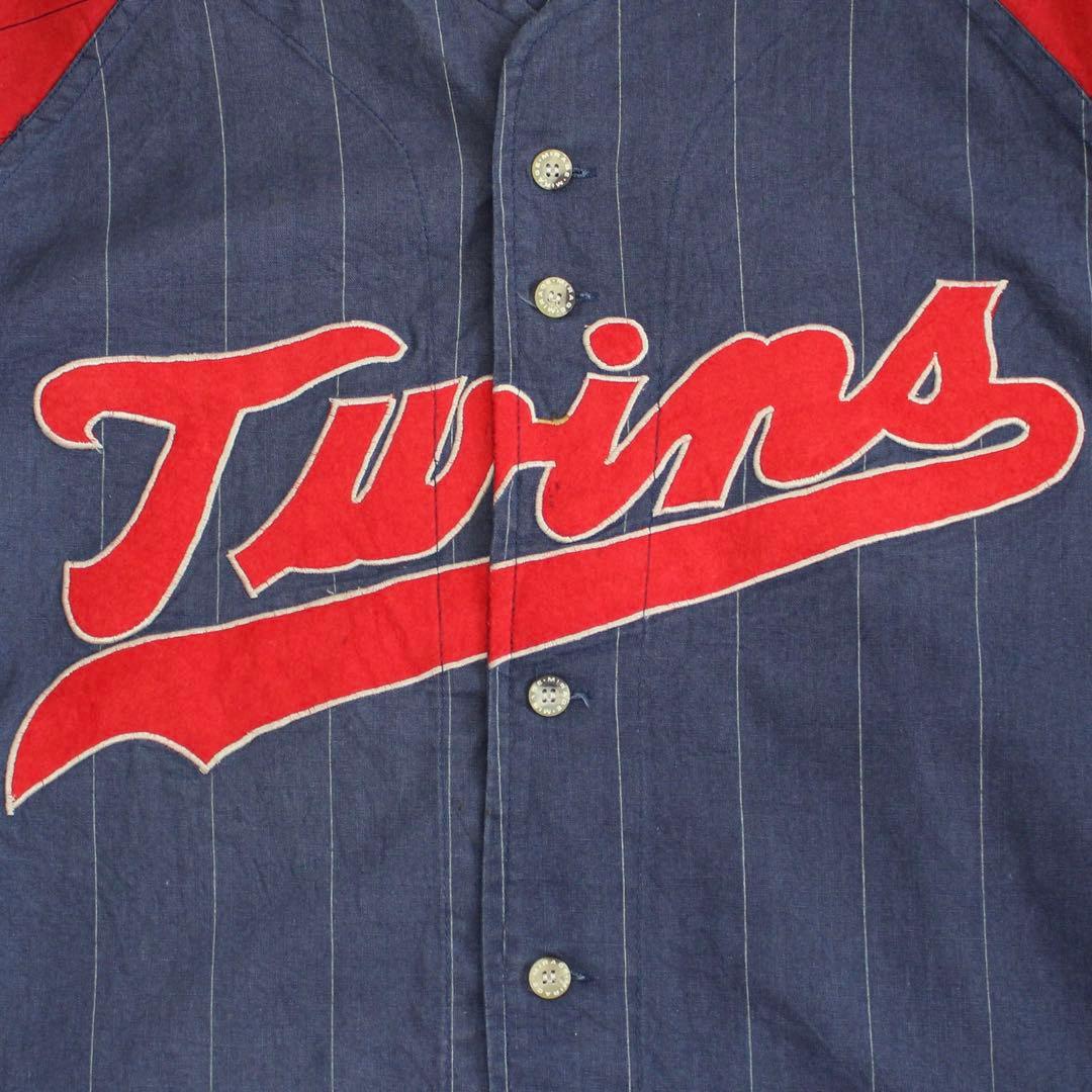 90's Minnesota Twins クーパーズタウン XL古着ゲームシャツ