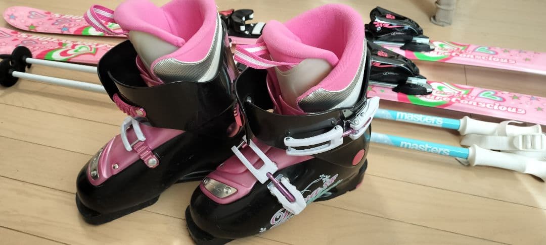 子供用 スキー板 ブーツ ポール セット