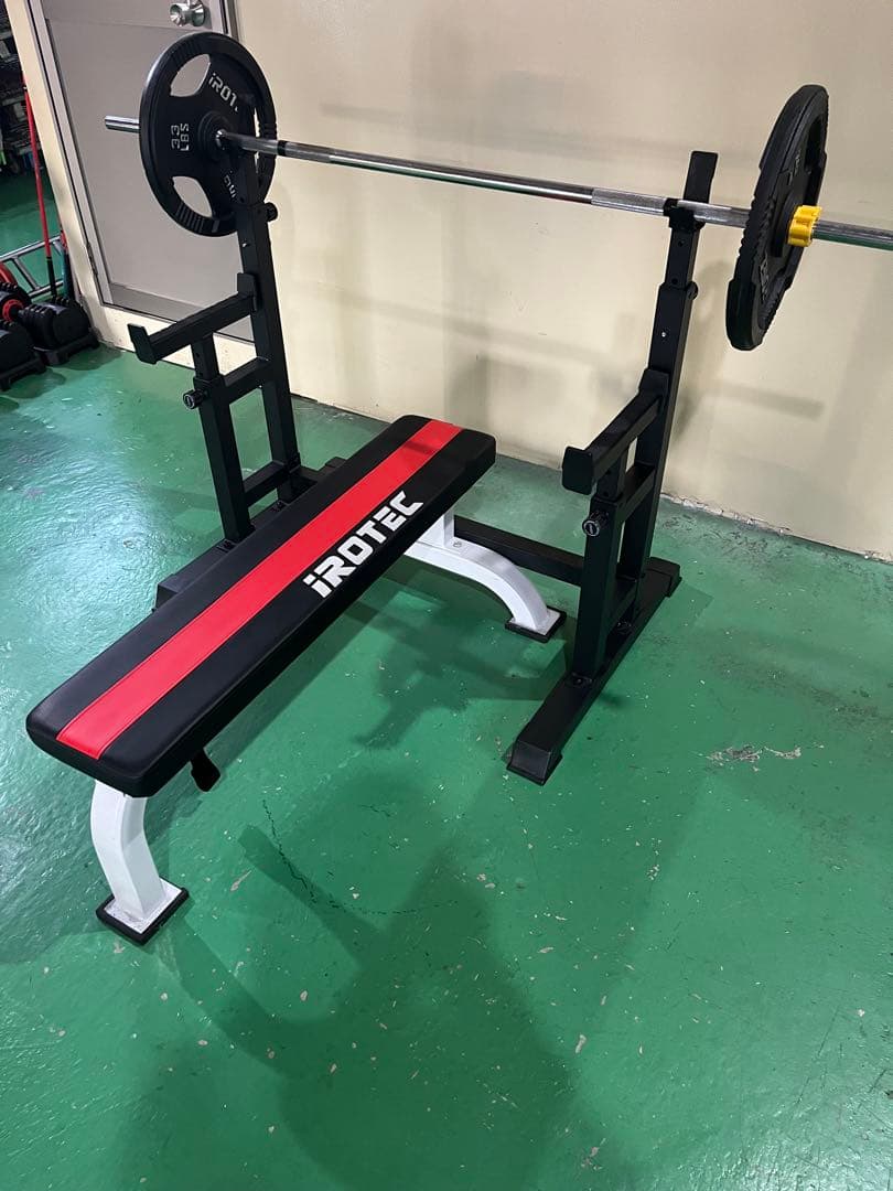 IROTEC ベンチプレスセット一式 バーベル・プレート付