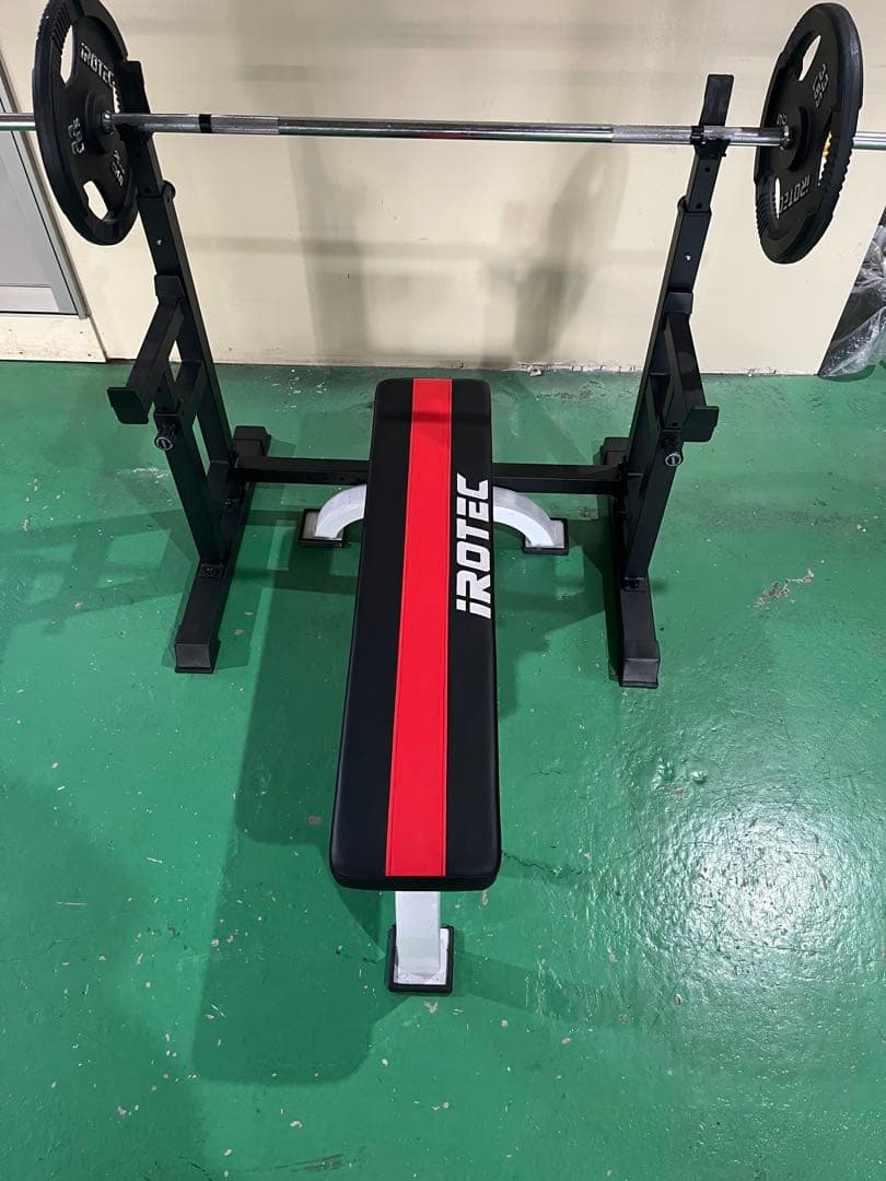 IROTEC ベンチプレスセット一式 バーベル・プレート付